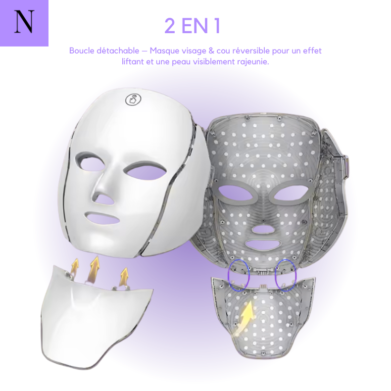 Nuveal - Masque LED visage et cou 2-en-1